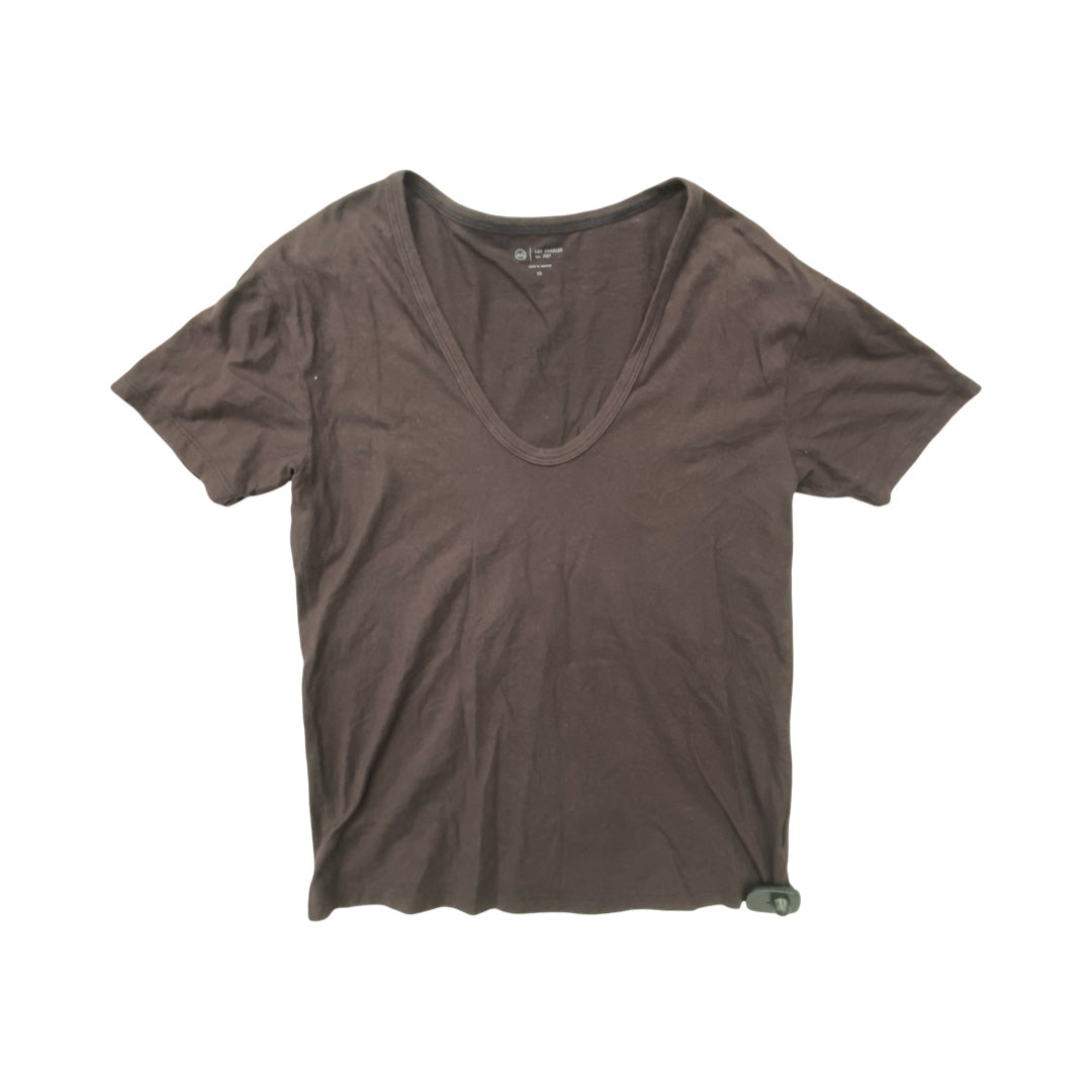 Top Ss Basic By Ag Jeans In Brown, Size:Xs