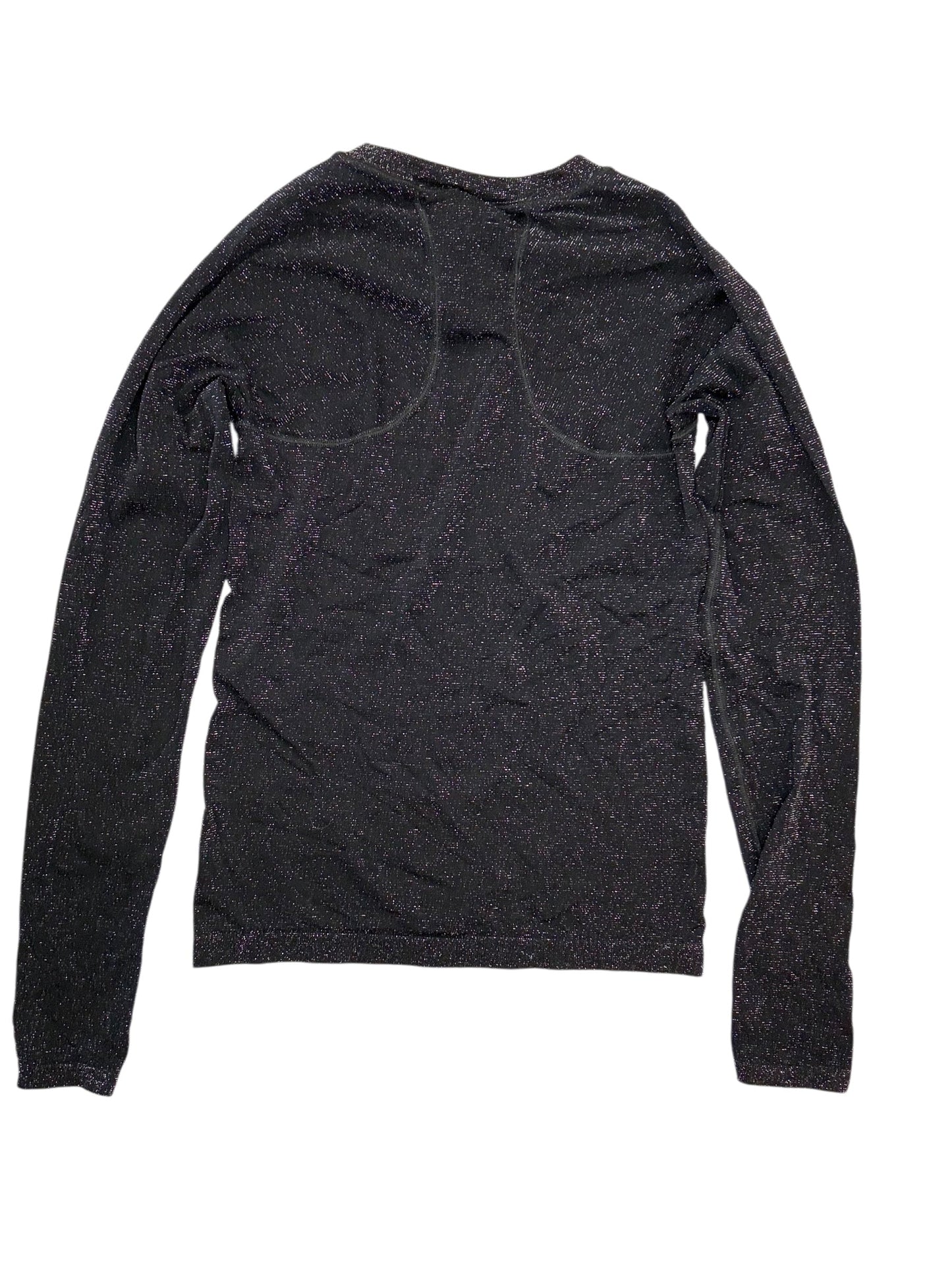 Athletic Top Ls Crewneck By Athleta In Black & Silver, Size:Xs