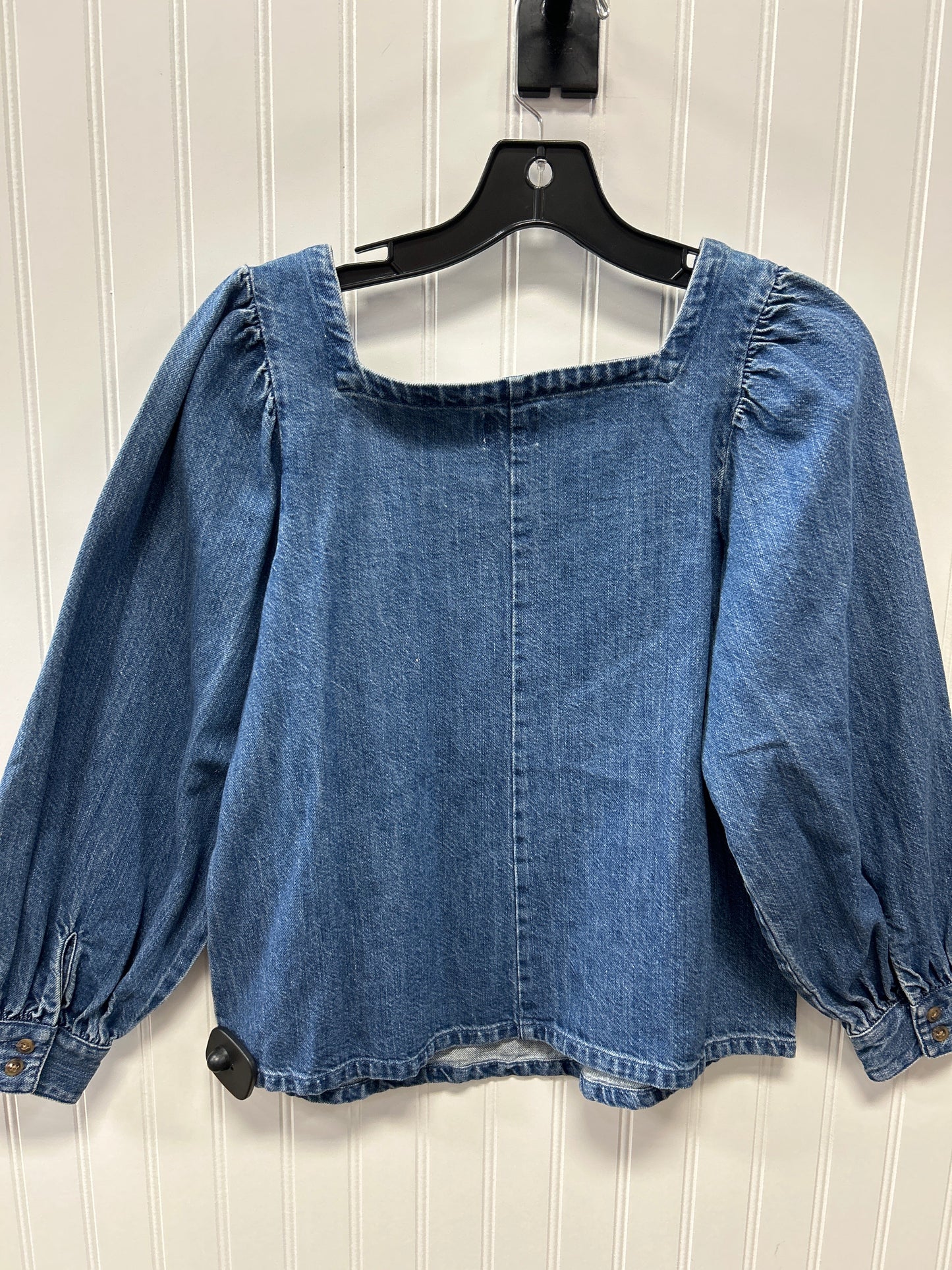 Top Ls By J. Crew In Blue Denim, Size:S