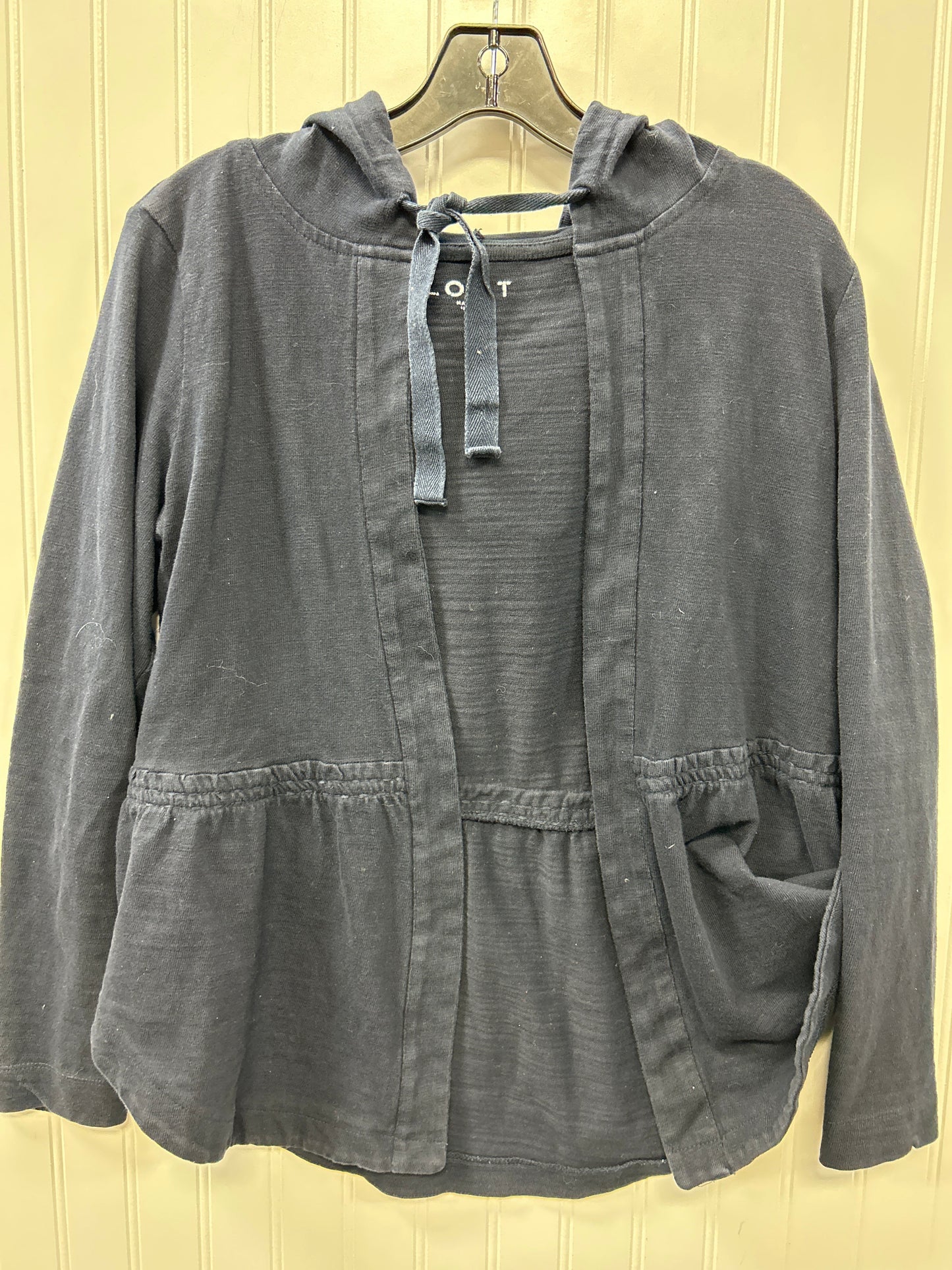 Sweatshirt Hoodie By Loft In Navy, Size:S