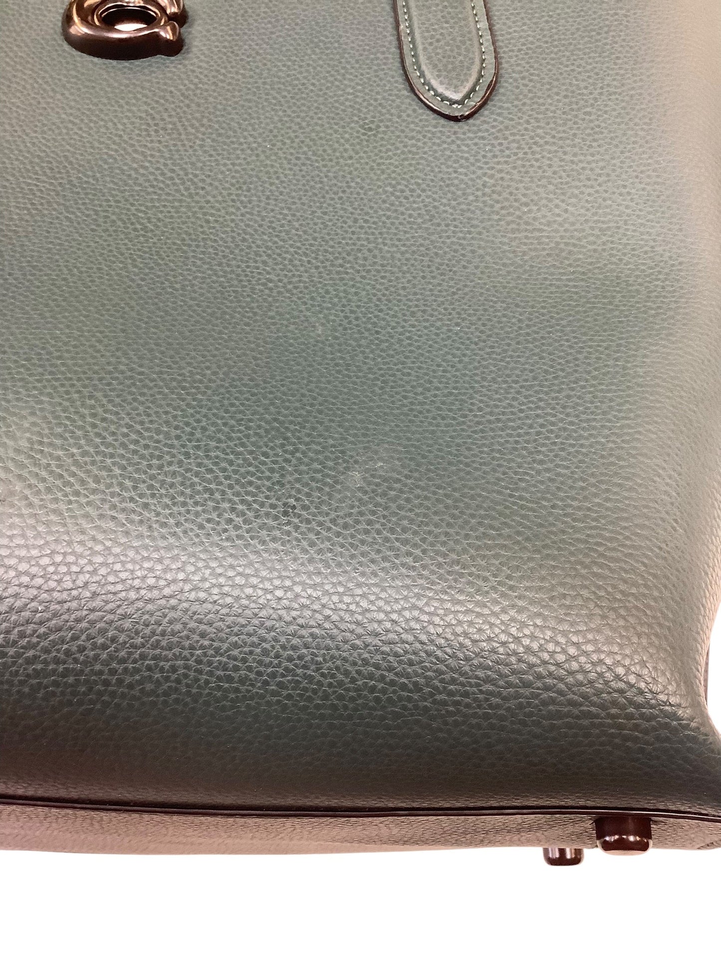 Handbag Designer By Coach In Green, Size:Large