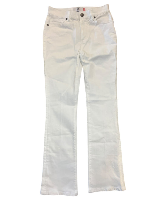Jeans Flared By Cabi In White Denim, Size:0