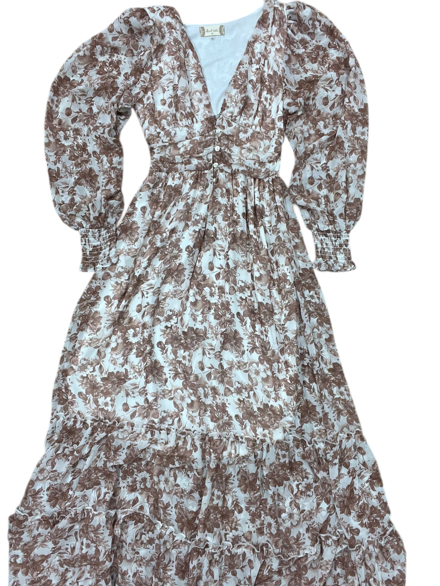 Dress Casual Maxi By Altard State In Brown & White, Size:Xs