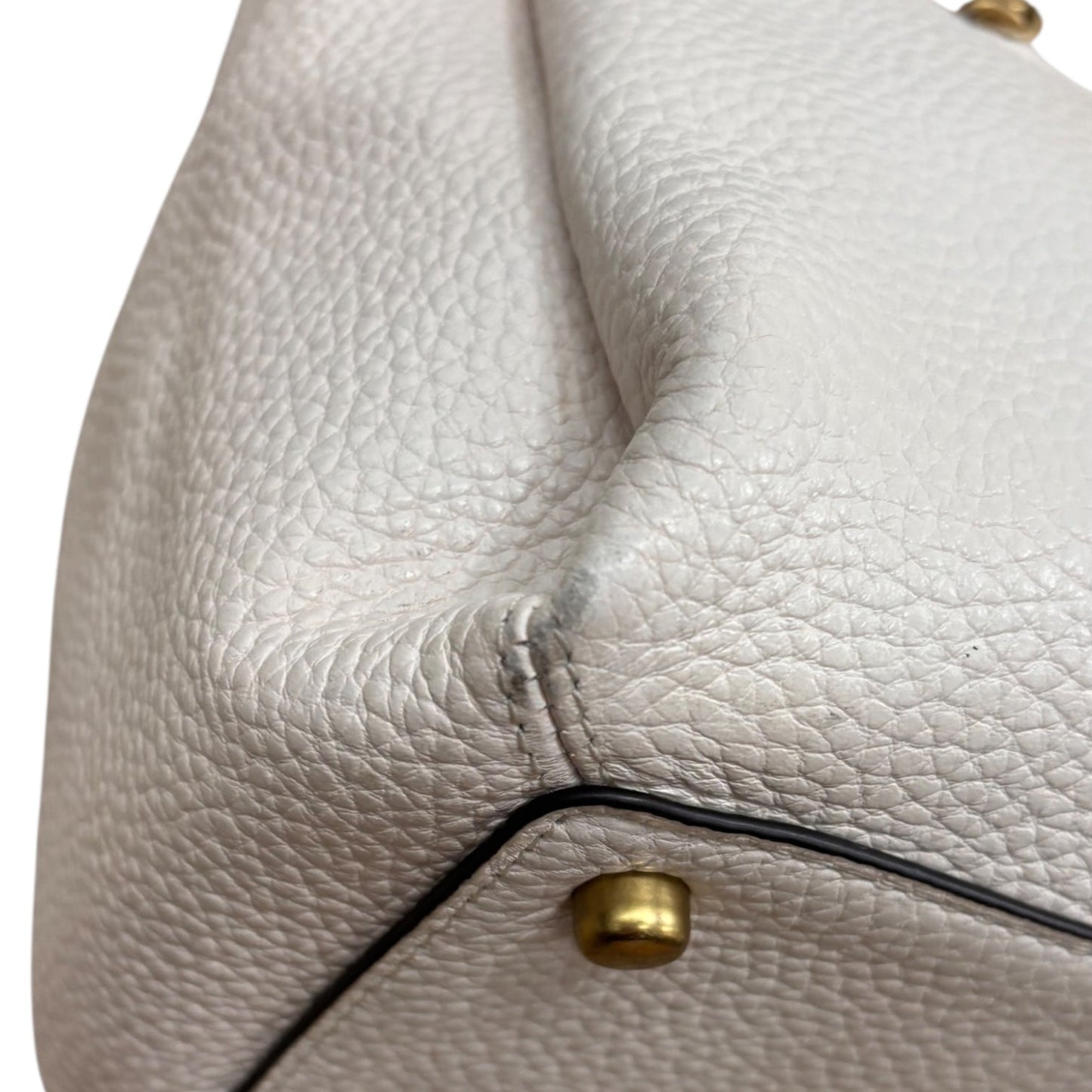 Handbag Designer By Coach In Cream, Size:Medium