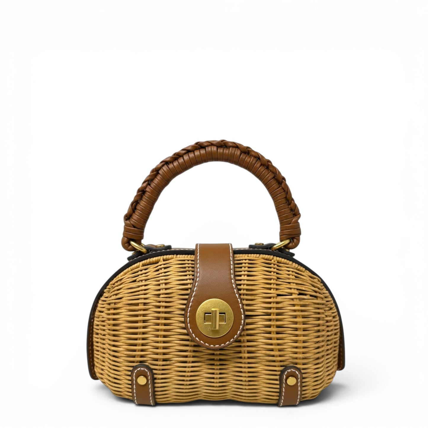Rigid Mini Rattan Crossbody Bag By Zara, Size: Small
