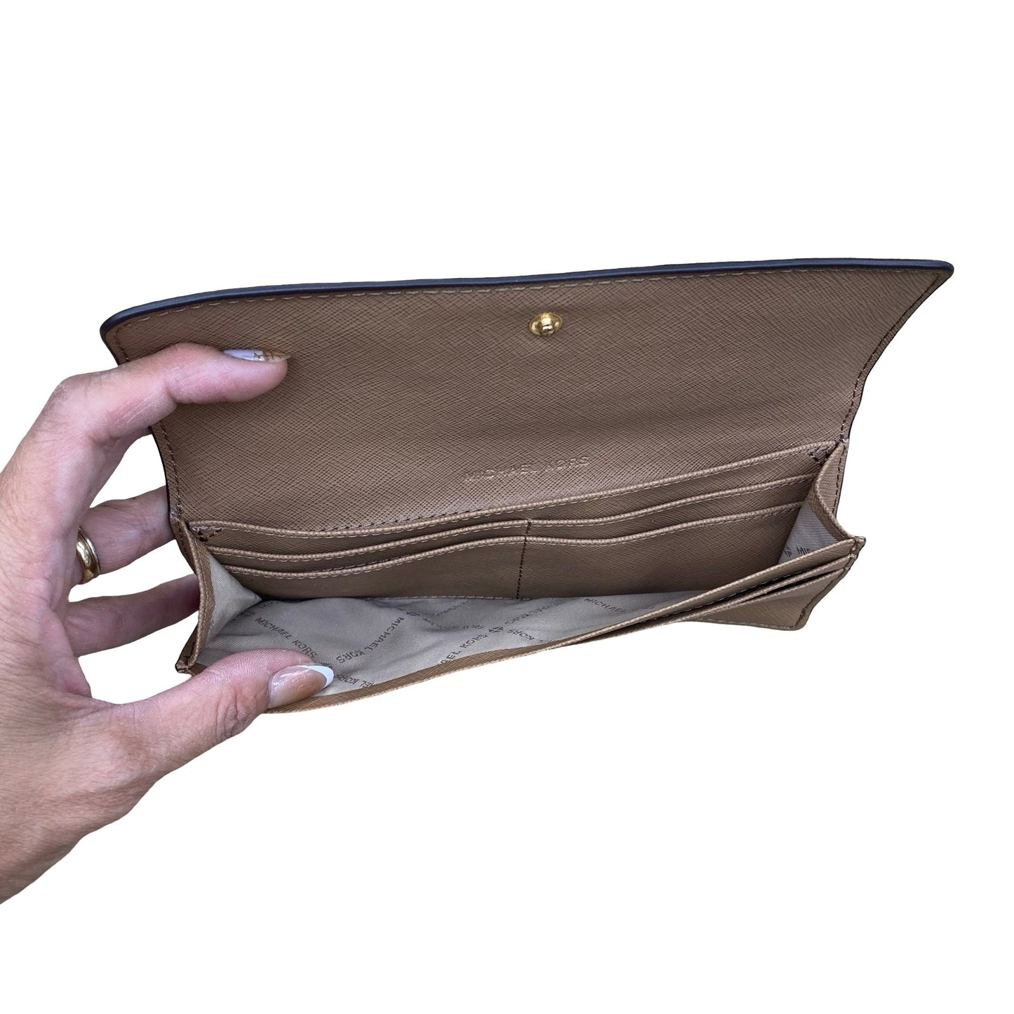 Wallet Designer By Michael Kors In Brown, Size:Medium