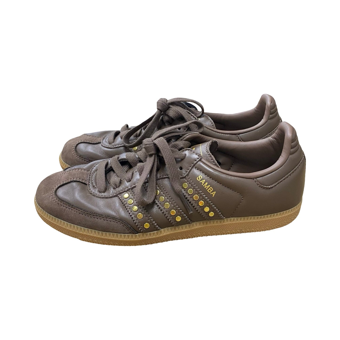 Shoes Sneakers By Adidas In Brown & Gold, Size:8