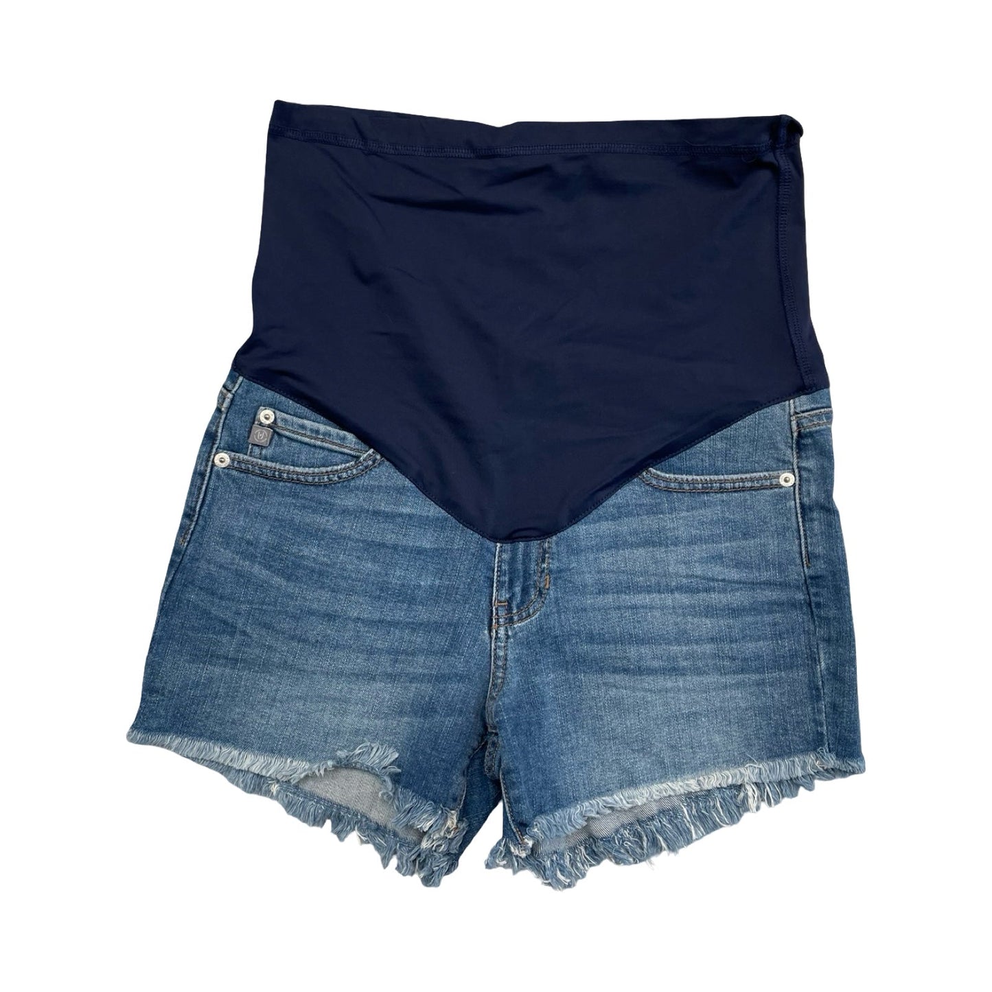 Mat Shorts By Pink Blush In Blue Denim, Size:M
