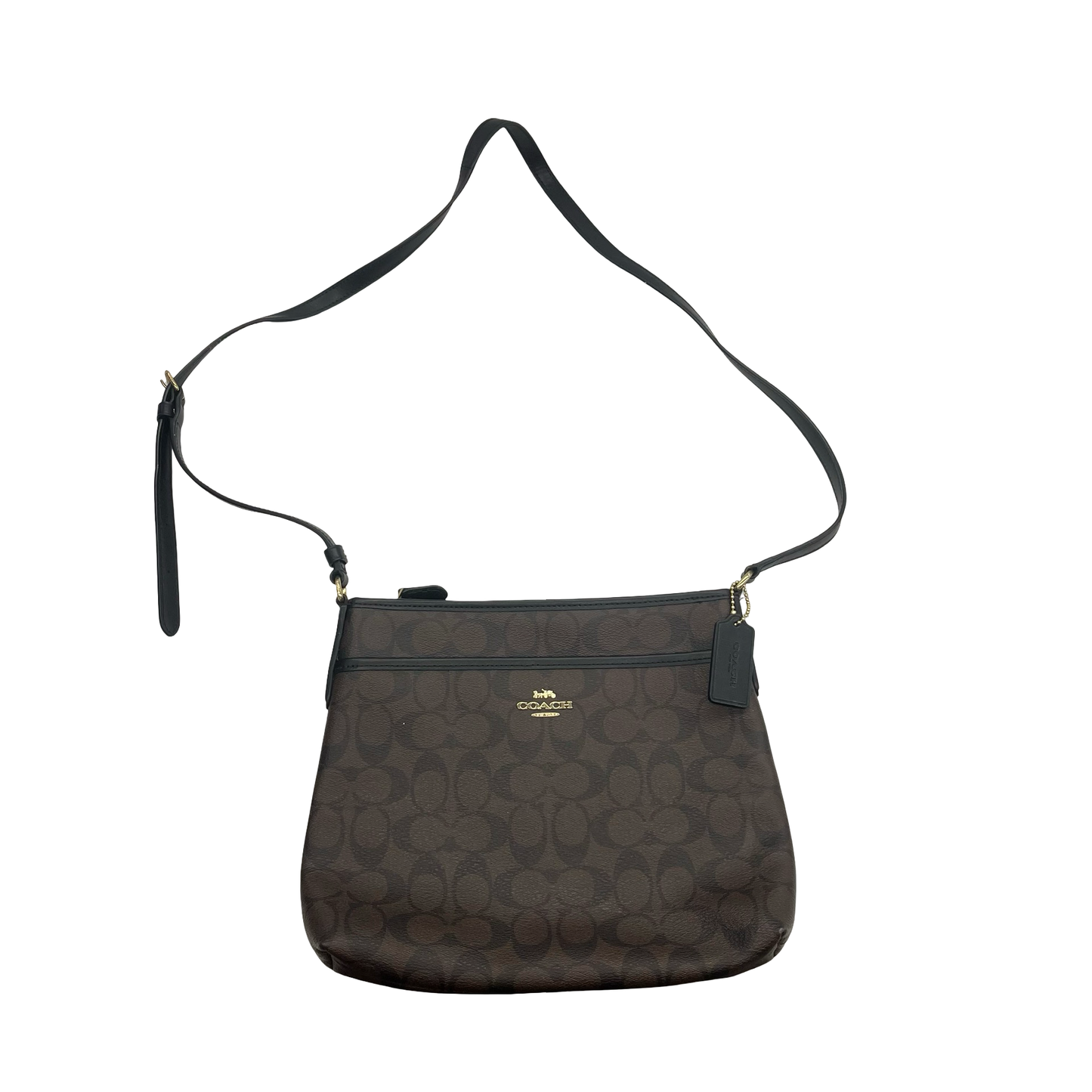 Crossbody Designer By Coach In Brown, Size:Medium