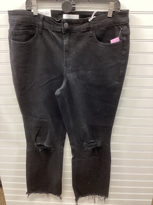 Jeans Skinny By Vervet In Black Denim, Size:14
