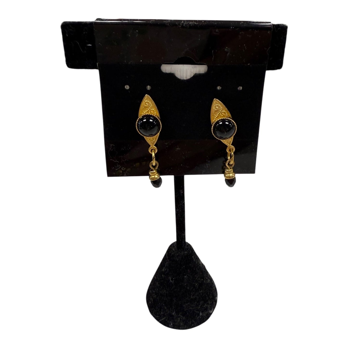 Earrings Dangle/Drop  In Black & Gold