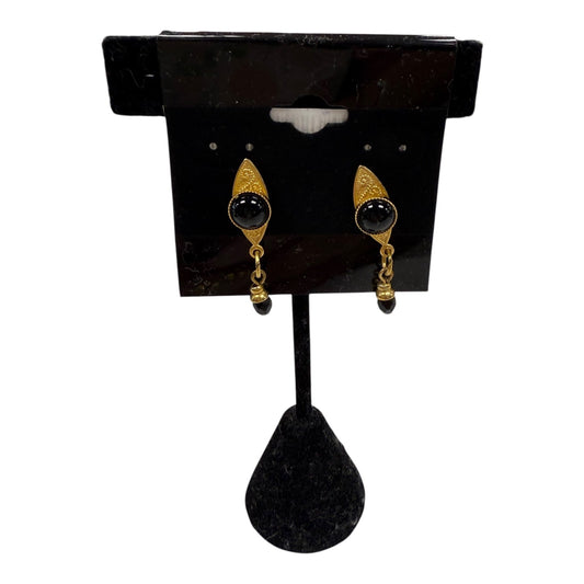 Earrings Dangle/Drop  In Black & Gold