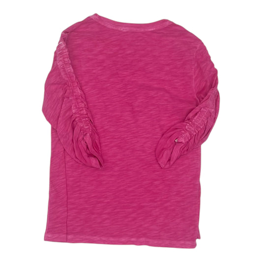 Top 3/4 Sleeve By Elliott Lauren In Pink, Size:Xs