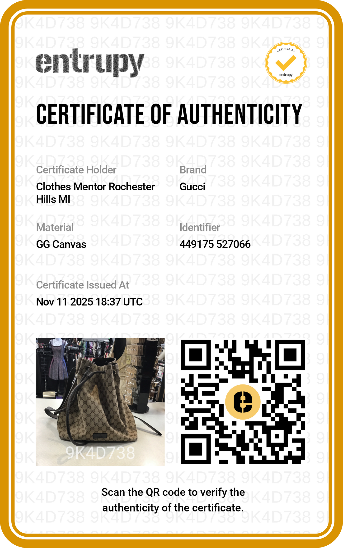 Backpack Luxury Designer By Gucci, Size: Medium