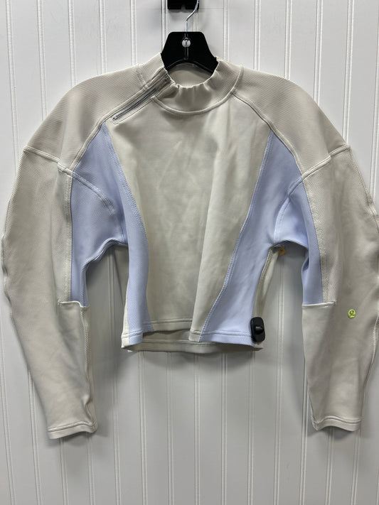 Athletic Top Ls Collar By Lululemon In Grey, Size:M
