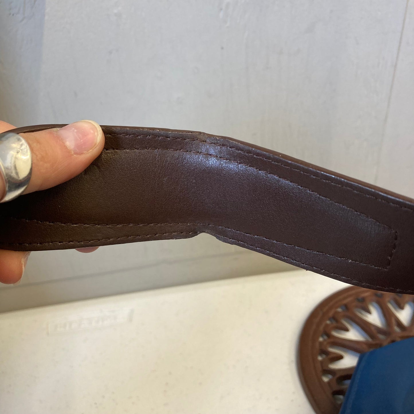 Handbag Designer By Tumi In Blue, Size:Large