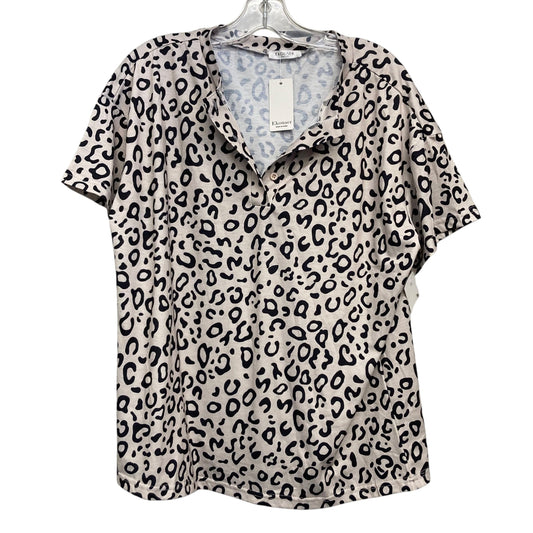 Top Ss Basic By Ekouaer In Animal Print, Size:L