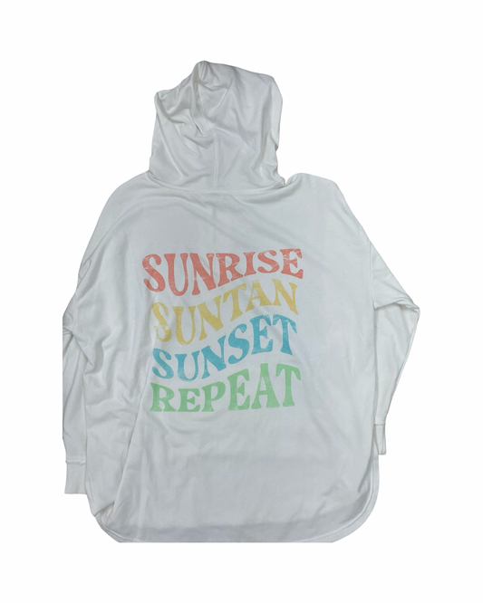 Sweatshirt Hoodie By Maurices In White, Size:1X