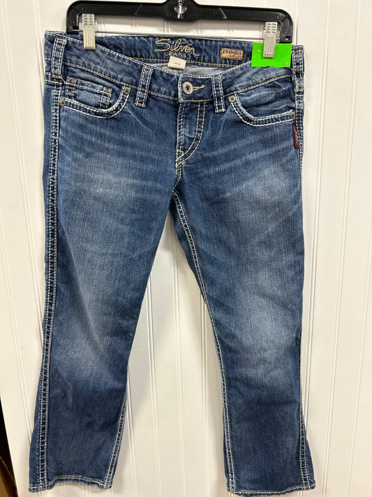 Capris By Silver In Blue Denim, Size:6