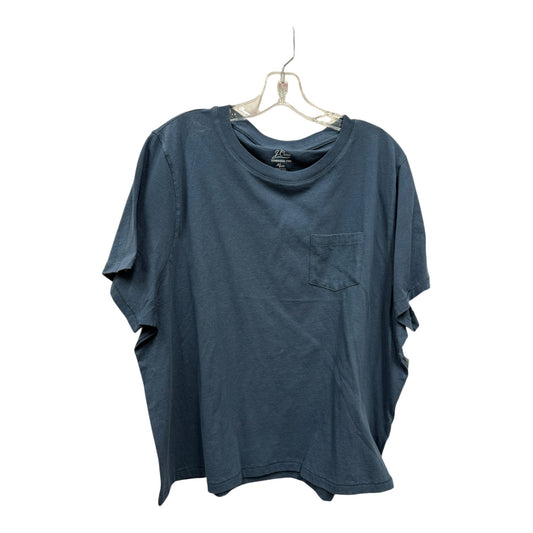 Top Ss Basic By J. Crew In Blue, Size:2X