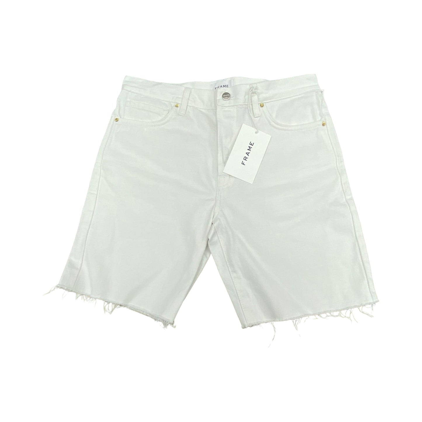 Shorts By Frame In White Denim, Size:4