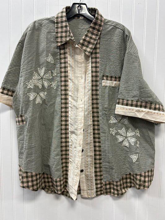 Top SS By Pol In Green, Size:L