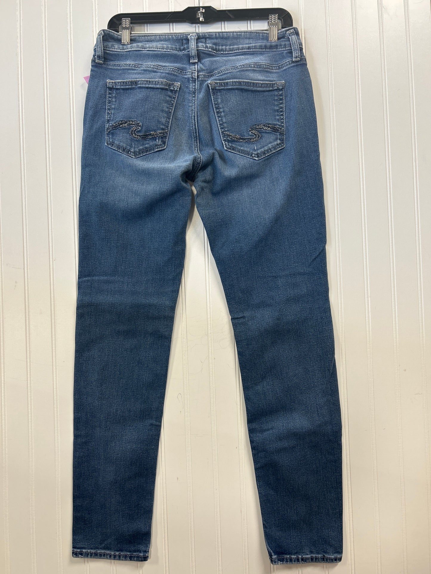 Jeans Skinny By Silver In Blue Denim, Size:8