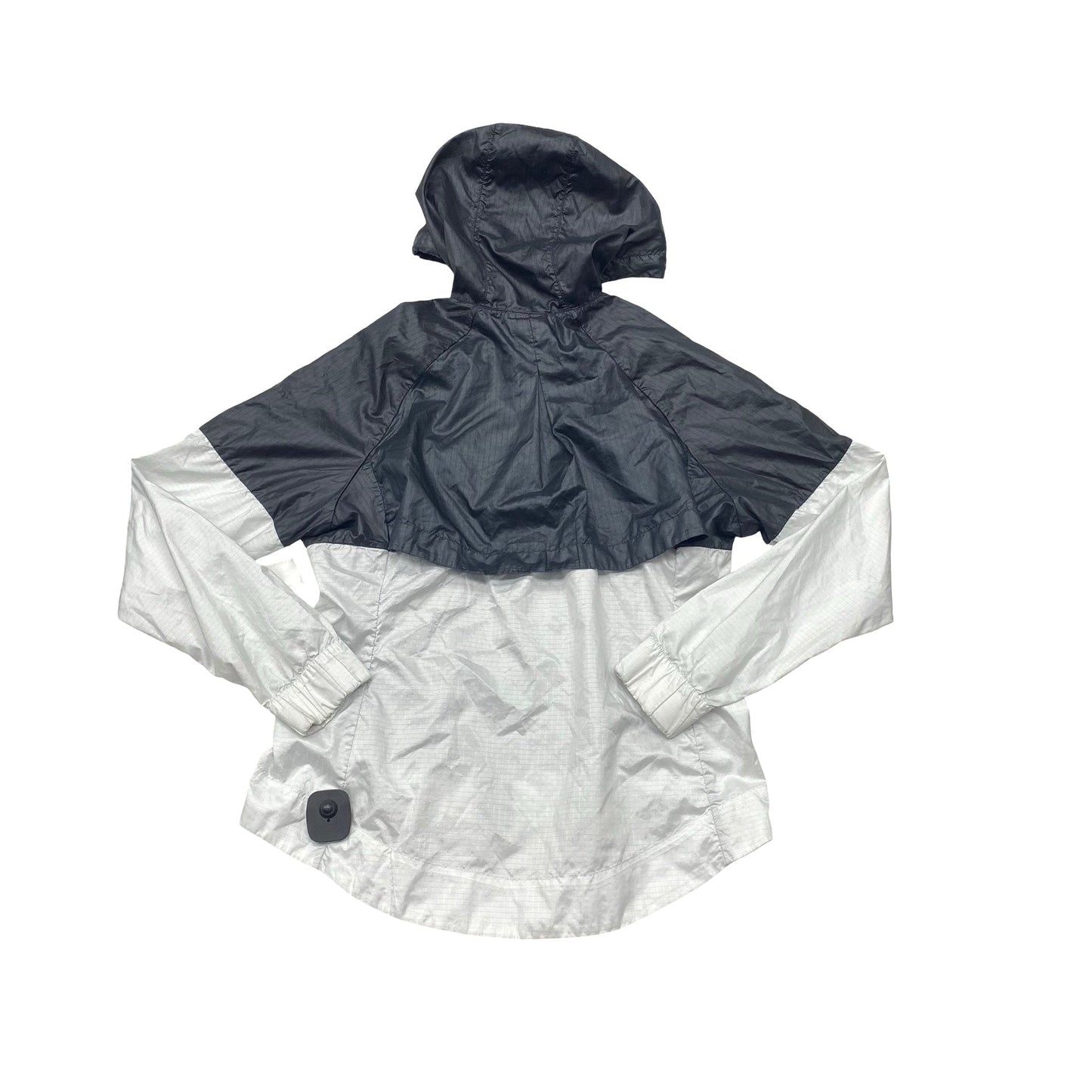 Jacket Windbreaker By Nike In Black & Grey, Size:M