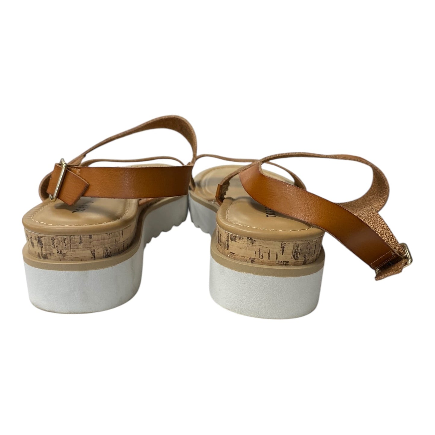 Sandals Flats By Torrid In Tan, Size:12