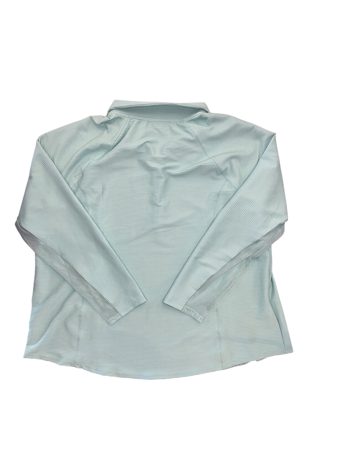 Athletic Top Ls Collar By Chicos In Green, Size:Xxl