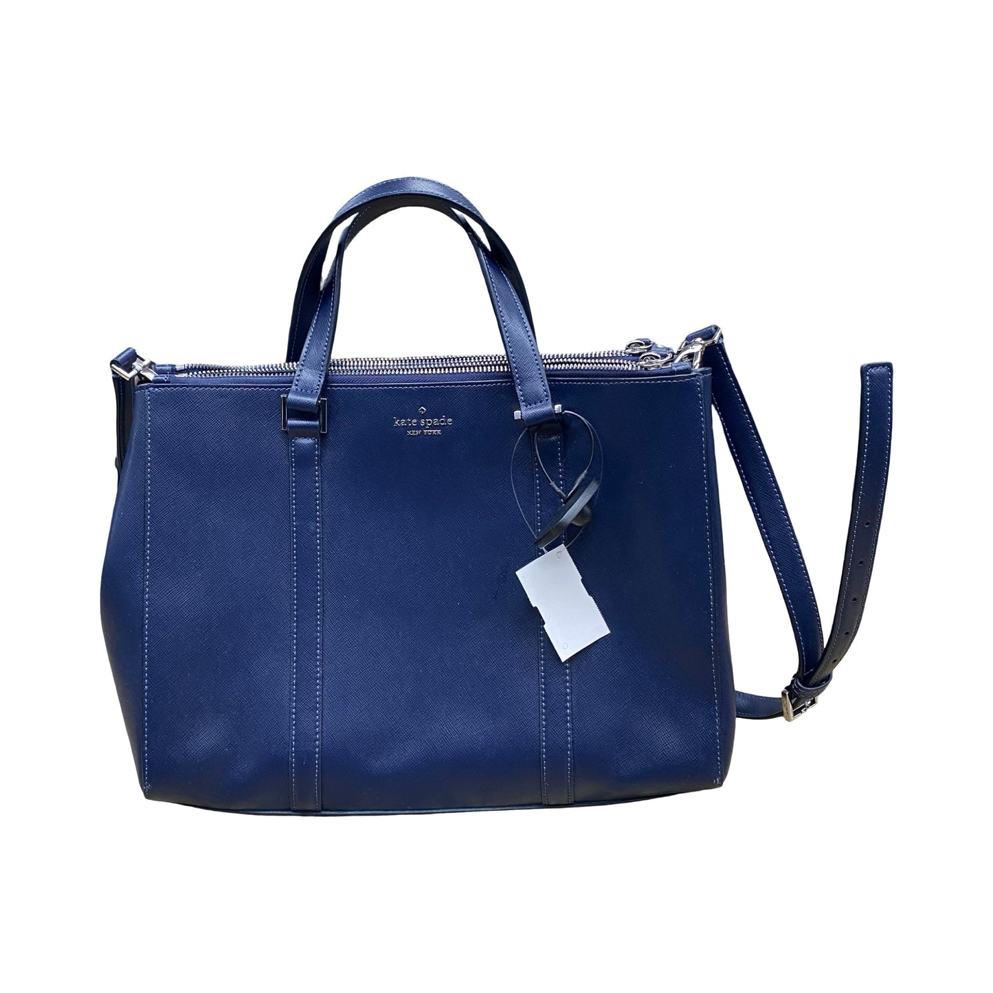 Handbag Designer By Kate Spade In Navy, Size:Medium