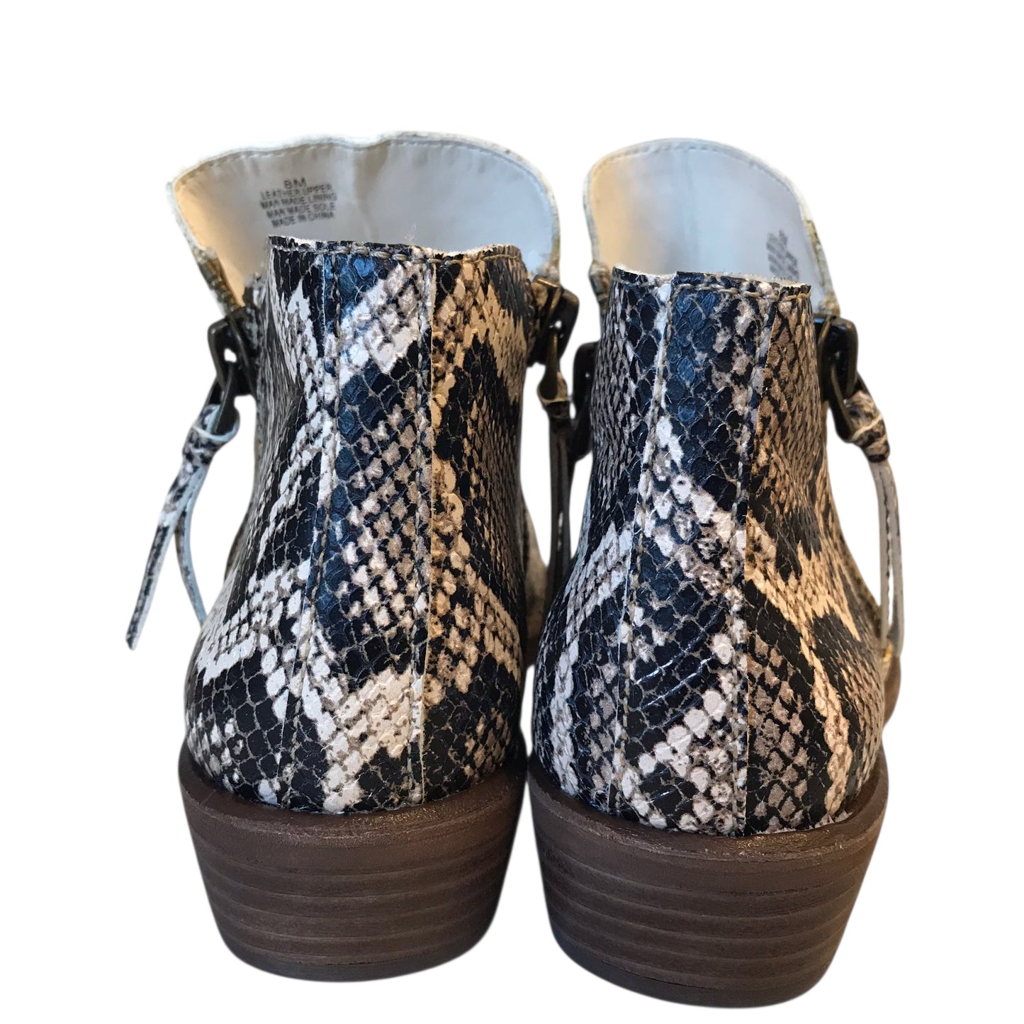 Boots Ankle Flats By Gianni Bini In Animal Print, Size:8