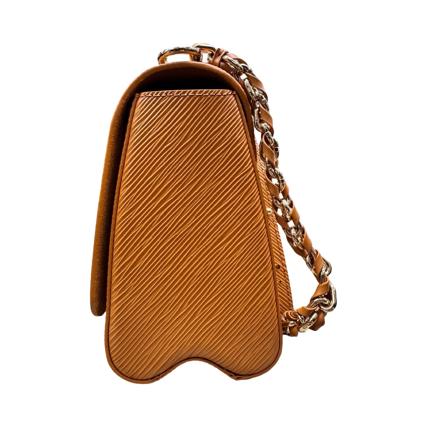 Epi Twist MM Handbag Luxury Designer By Louis Vuitton In Gold Full Set, Size:Medium (MM)