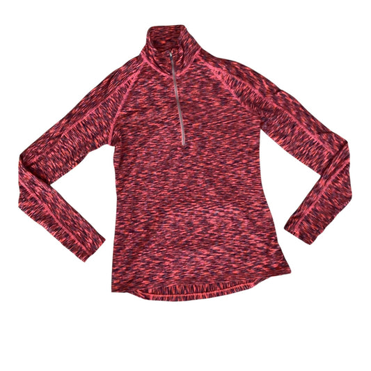 Athletic Top Ls Collar By Athleta In Orange & Pink, Size:S