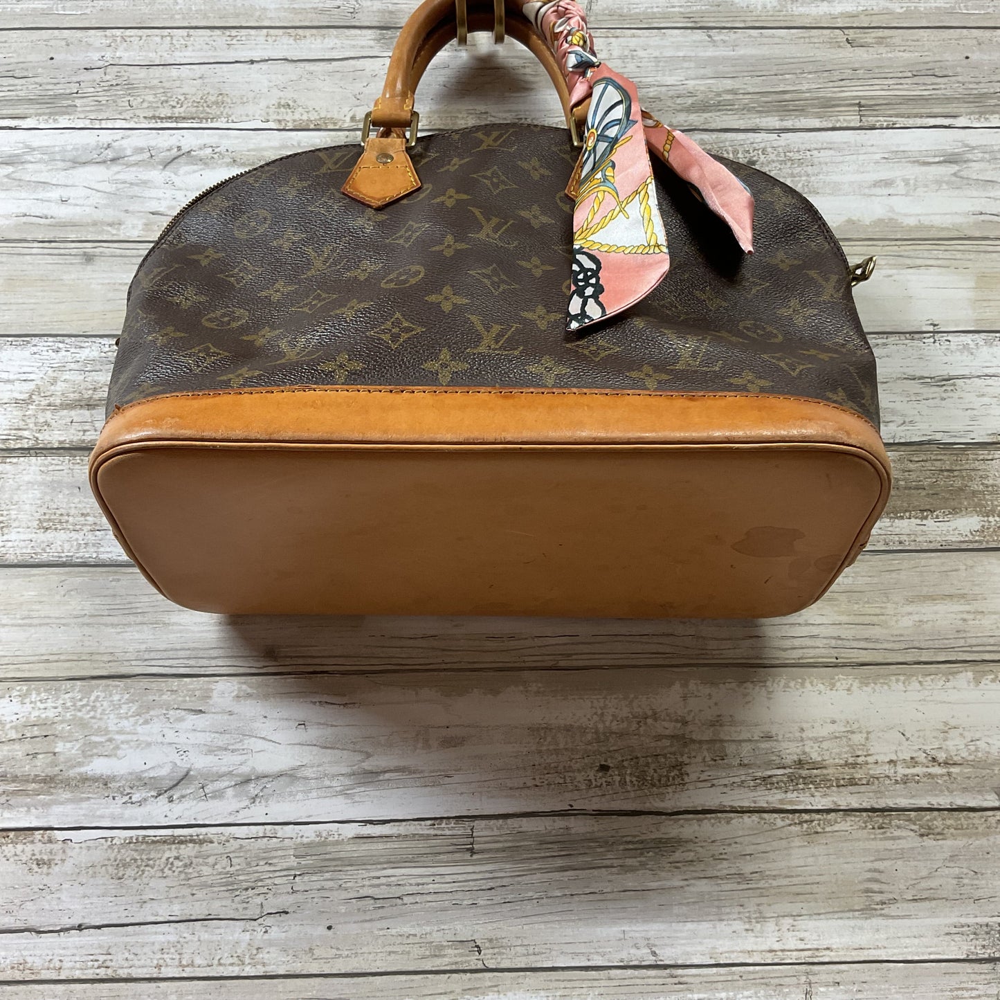Handbag Luxury Designer By Louis Vuitton In Brown & Pink, Size:Medium AS-IS