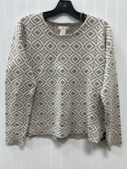 Top Ls By Halston In Cream & Tan, Size:S