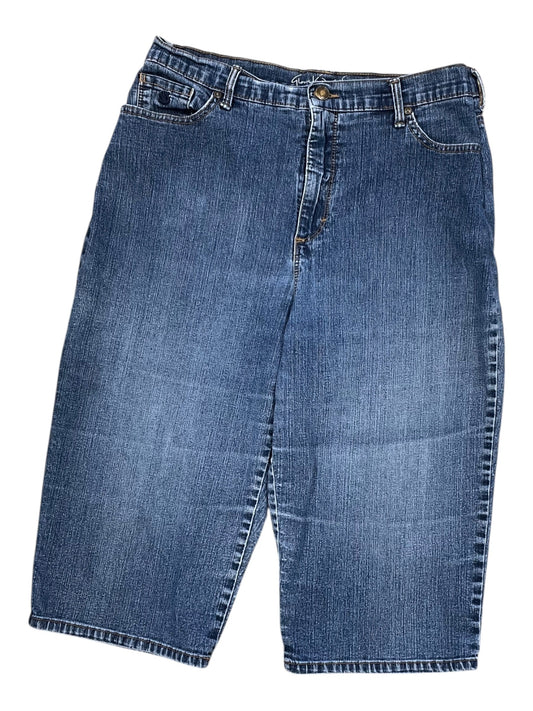 Pants Cropped By Gloria Vanderbilt In Blue Denim, Size:16