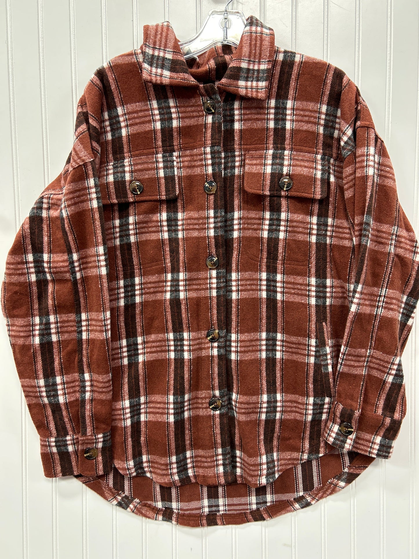 Jacket Fleece By Clothes Mentor In Brown, Size:S