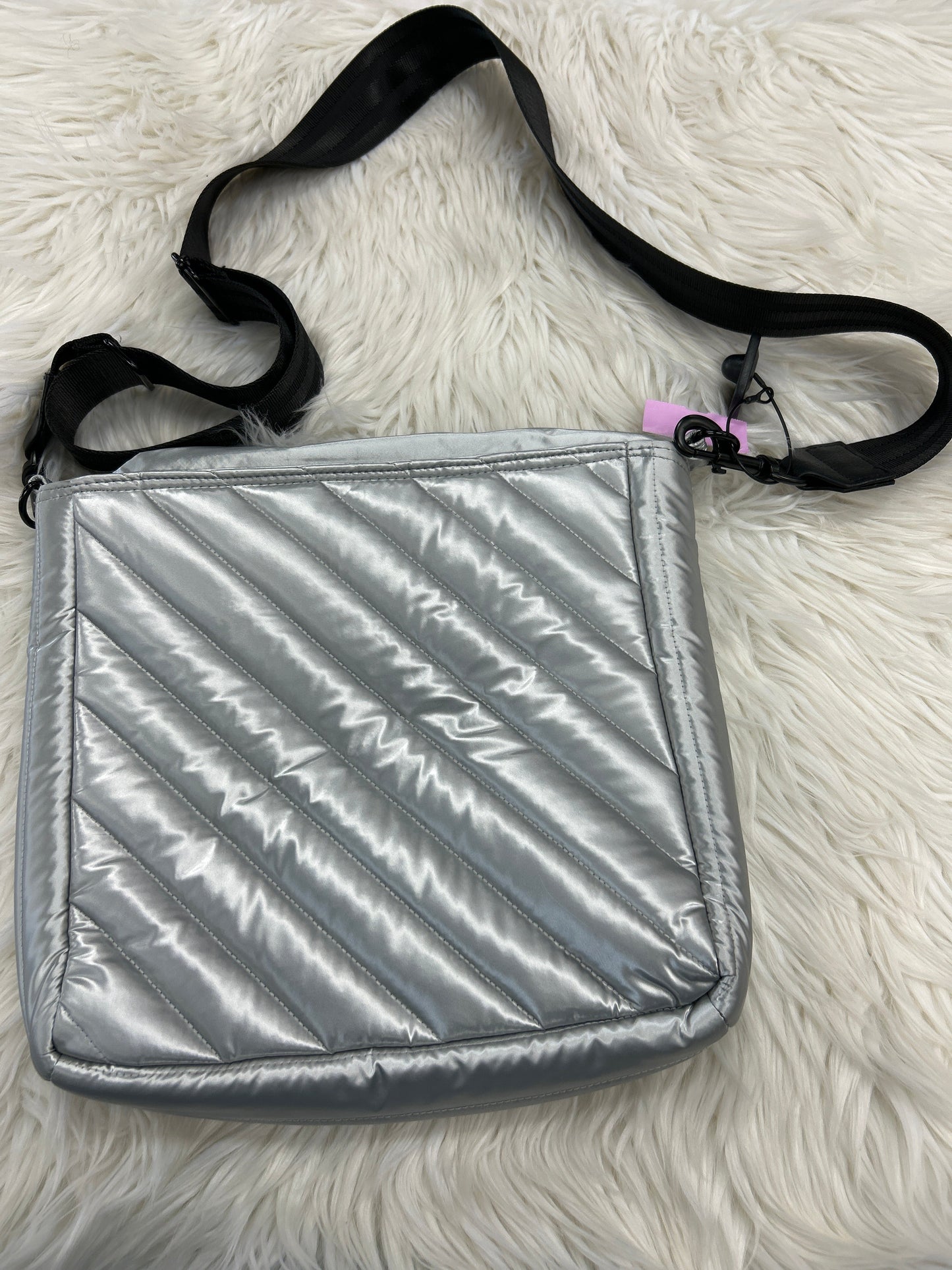 Crossbody By Think Royln In Silver, Size:Medium