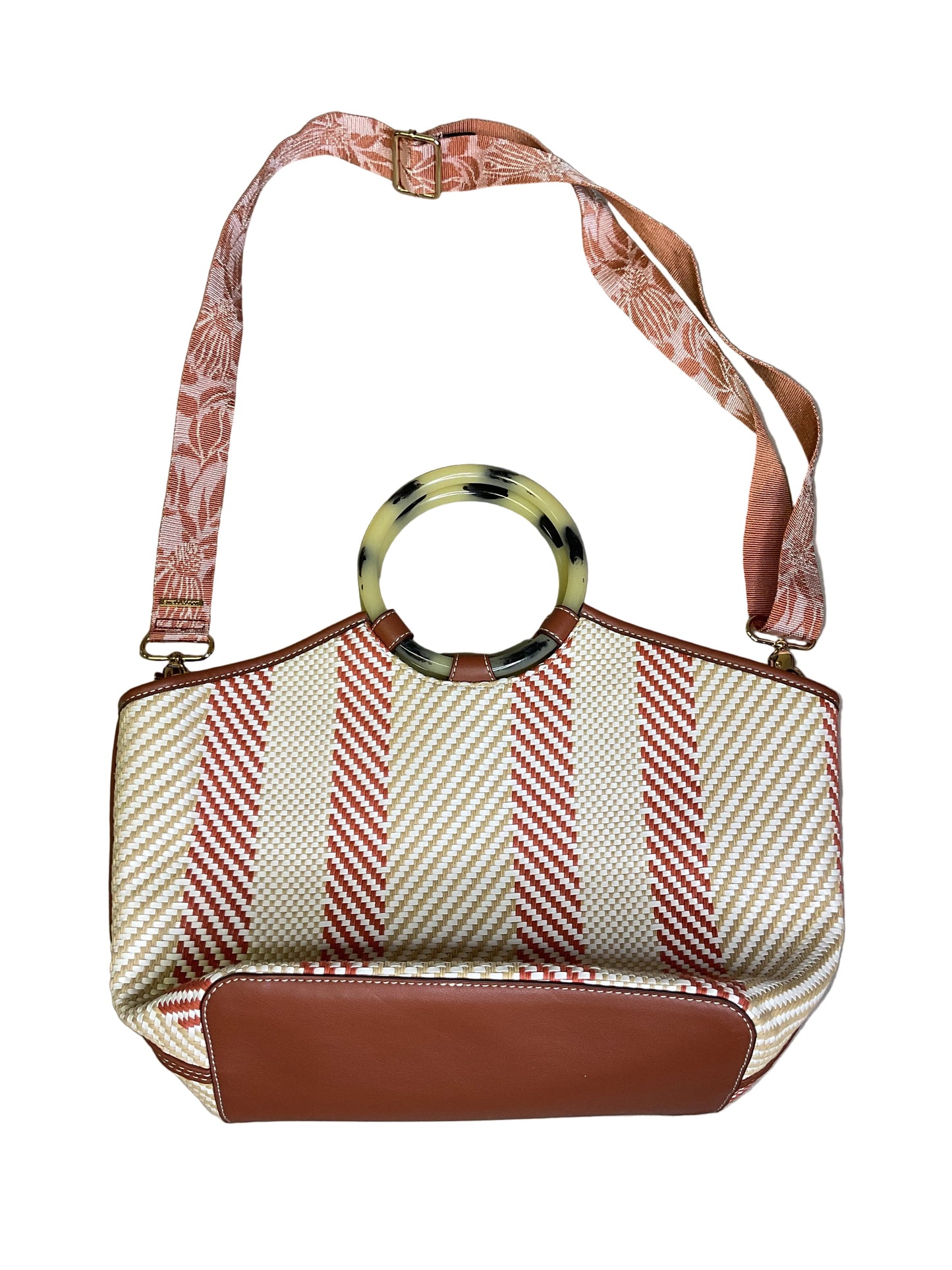 Handbag By Stella And Dot In Orange & Tan, Size:Medium
