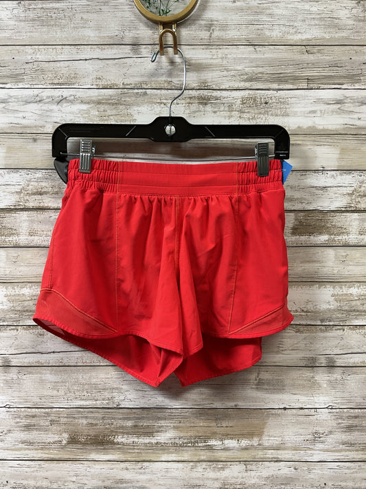 Athletic Shorts By Lululemon In Red, Size:6