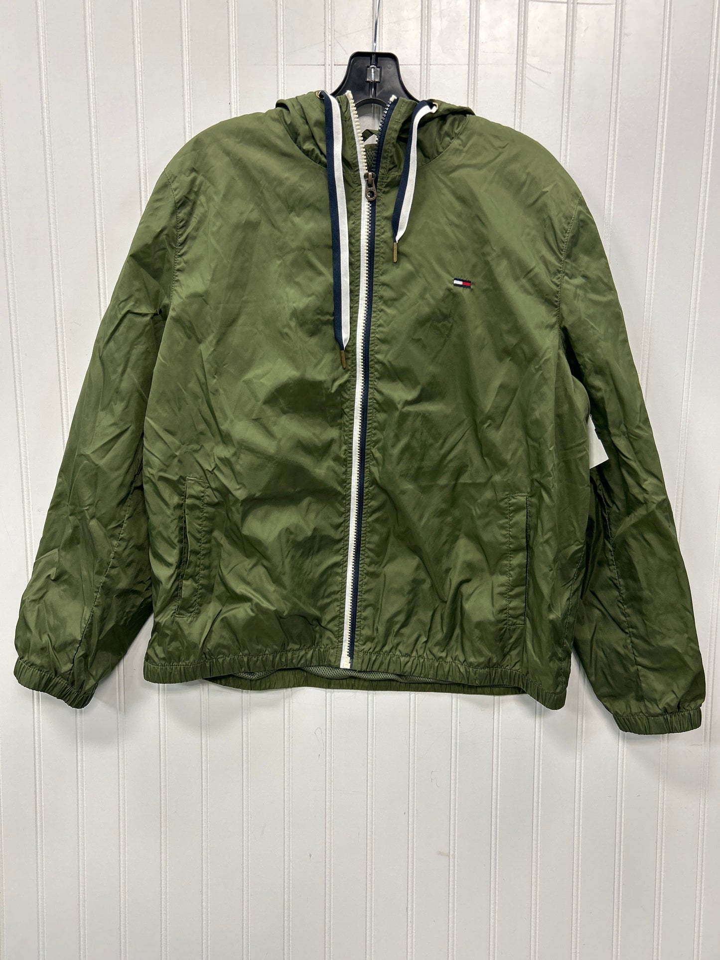 Jacket Windbreaker By Tommy Hilfiger In Green, Size:L