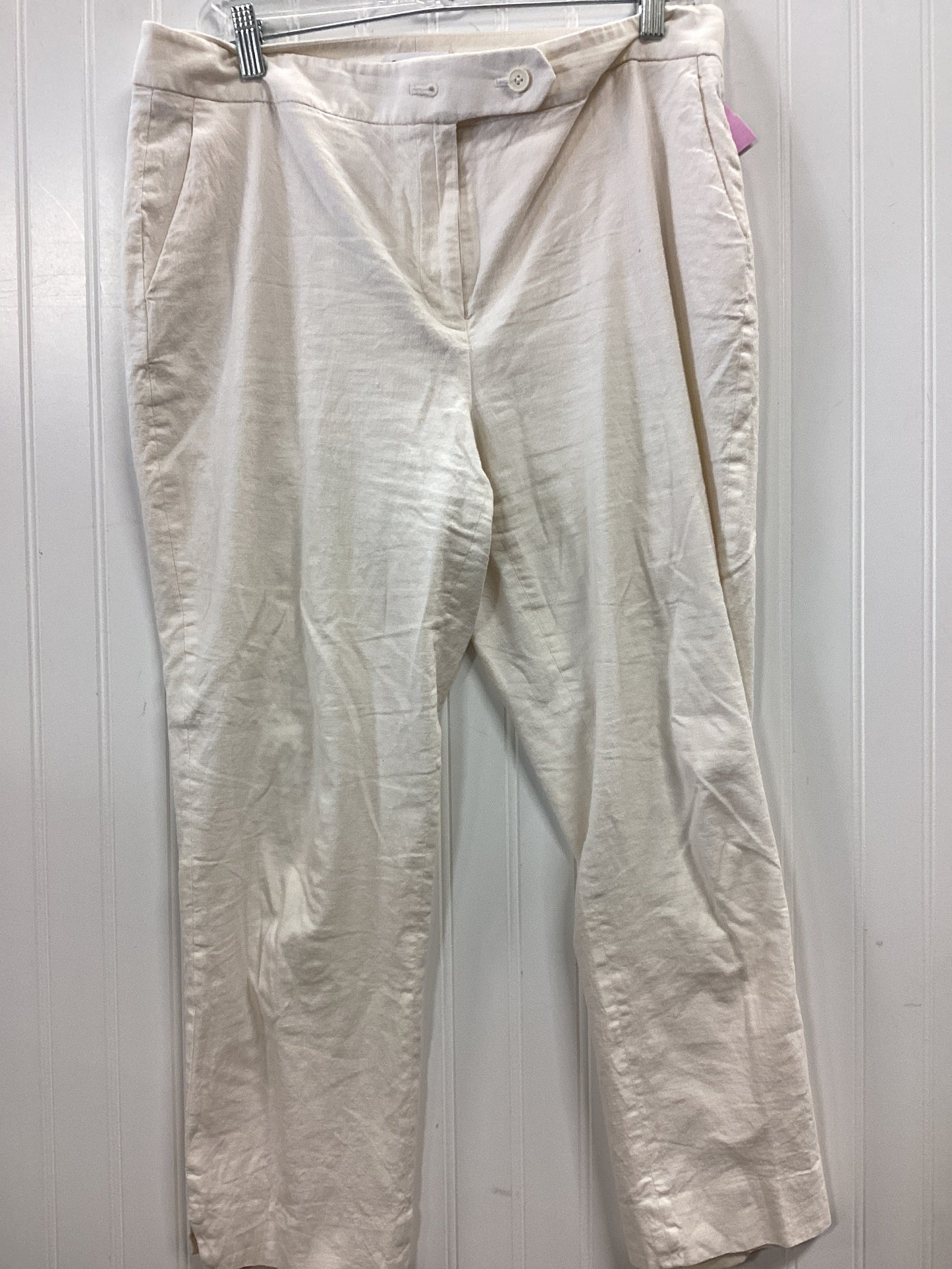 Pants Dress By Calvin Klein In Cream, Size:12