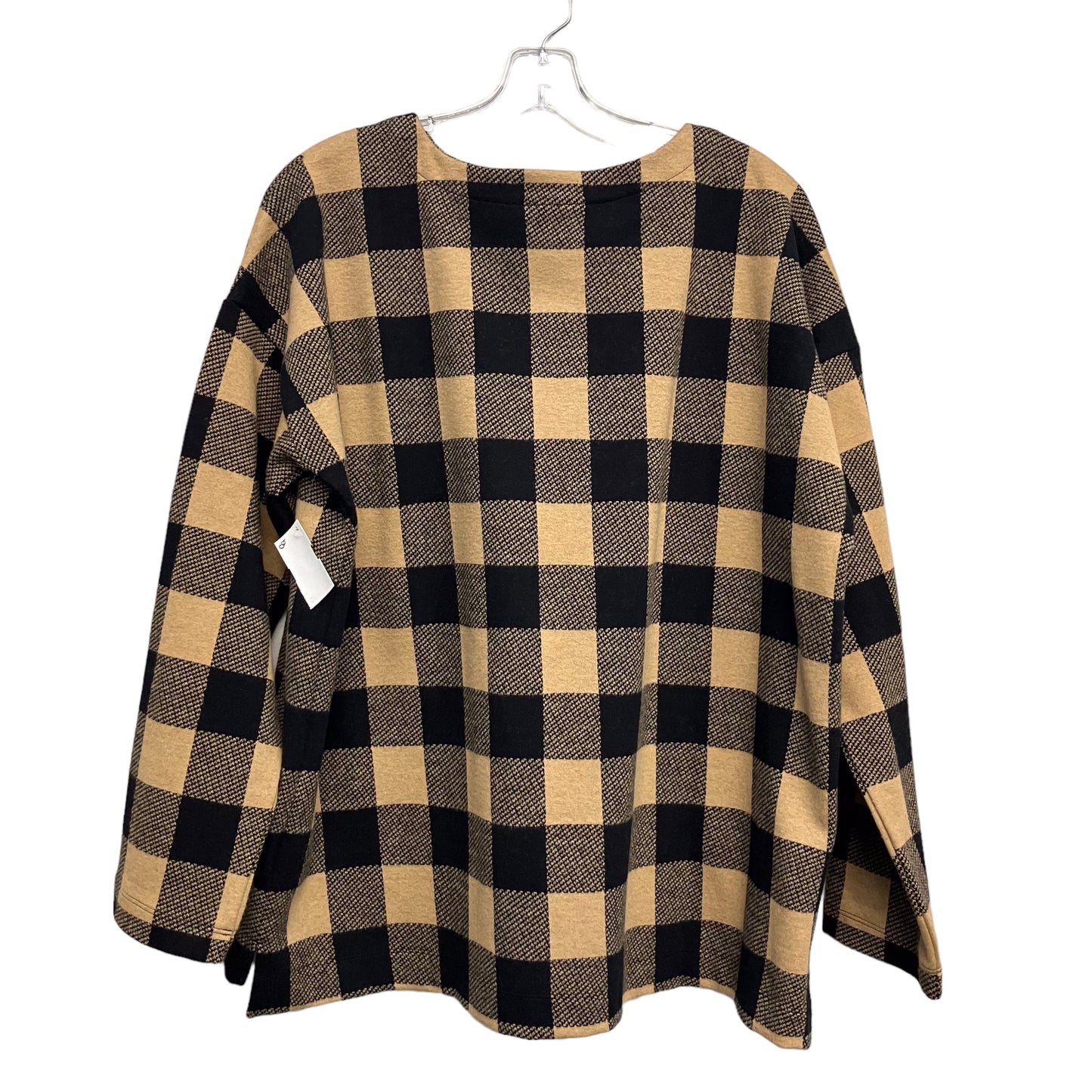 Top Ls By J. Jill In Checkered Pattern, Size:L