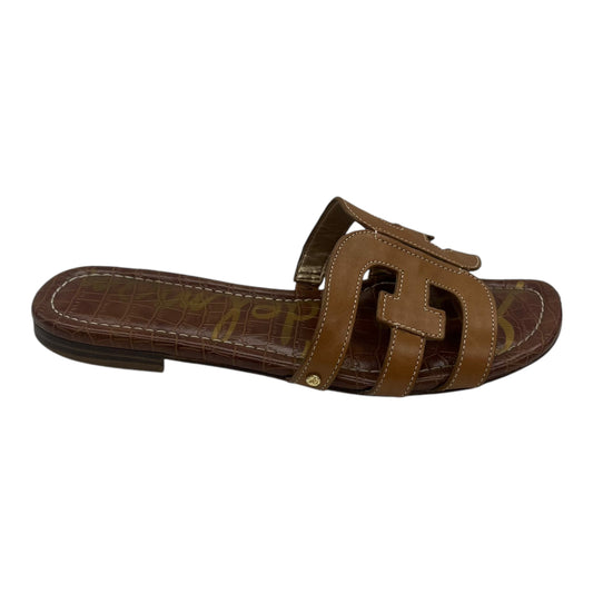 Sandals Flats By Sam Edelman In Brown, Size:7.5