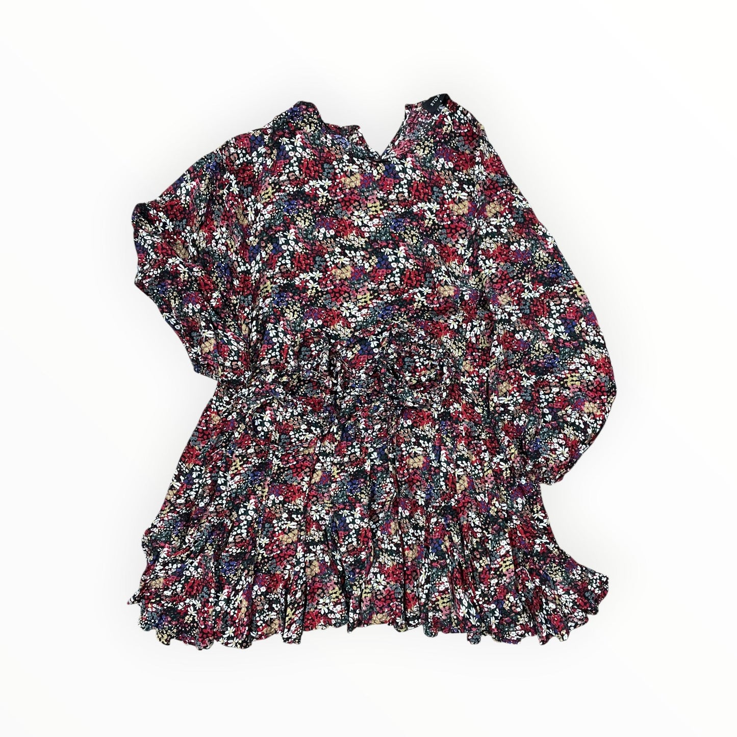 Dress Casual Midi By Storia In Red & White, Size:S
