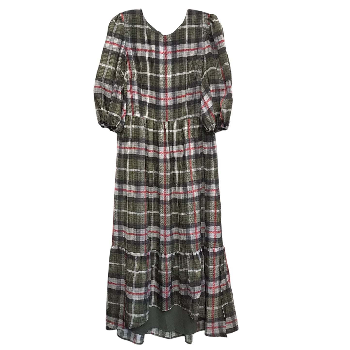 Dress Designer By All Saints In Plaid Pattern, Size:M