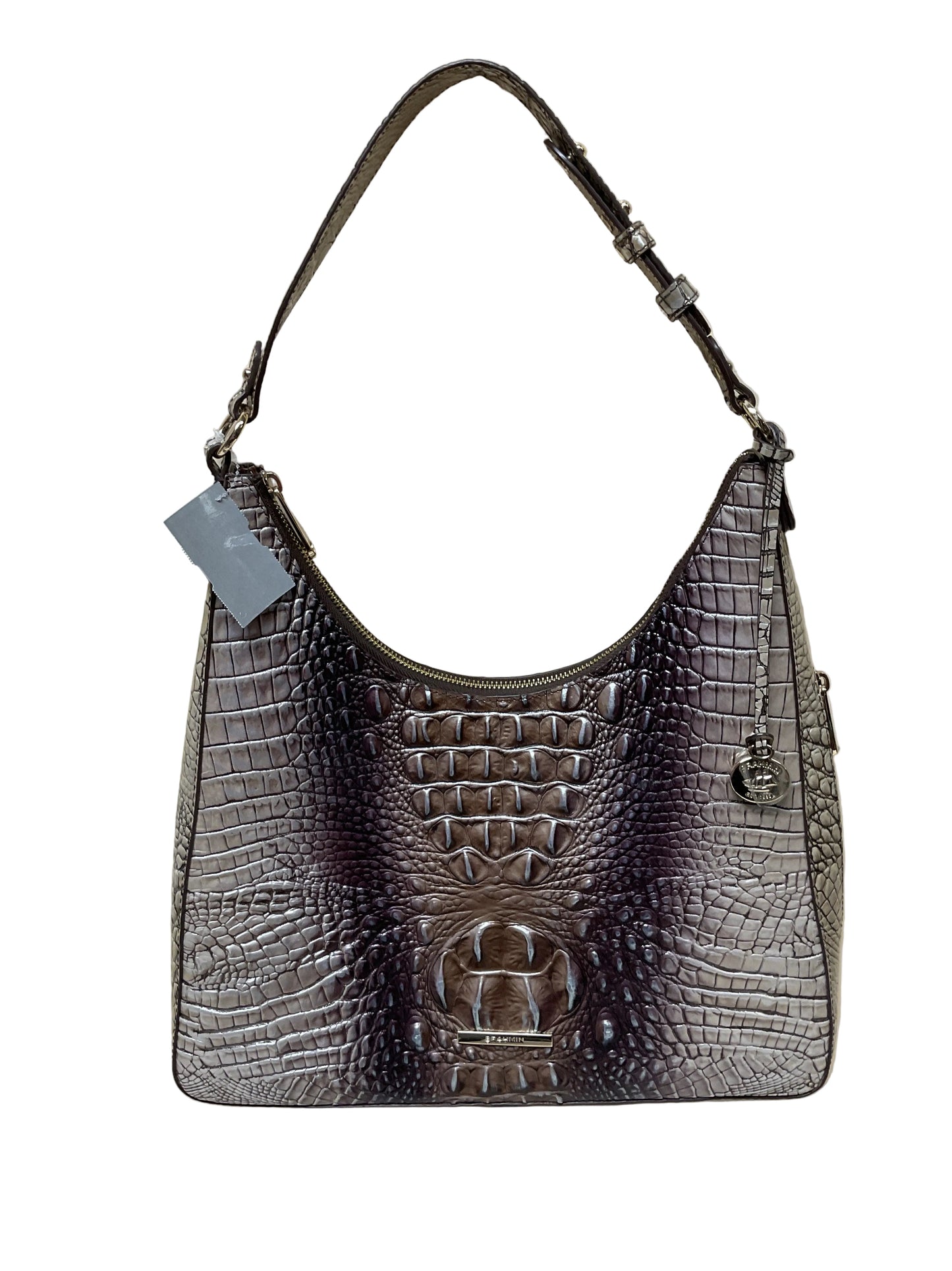 Handbag Designer By Brahmin In Brown & Cream, Size:Large