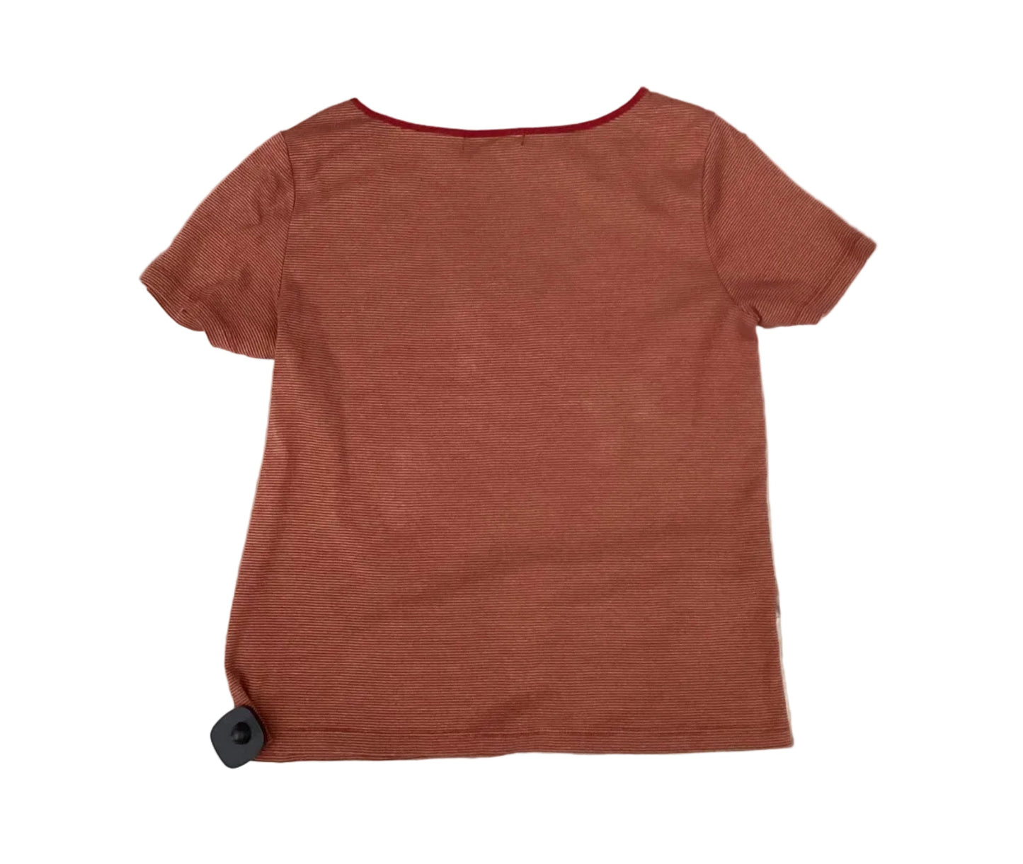 Top Ss By Lauren By Ralph Lauren In Red & Tan, Size:L
