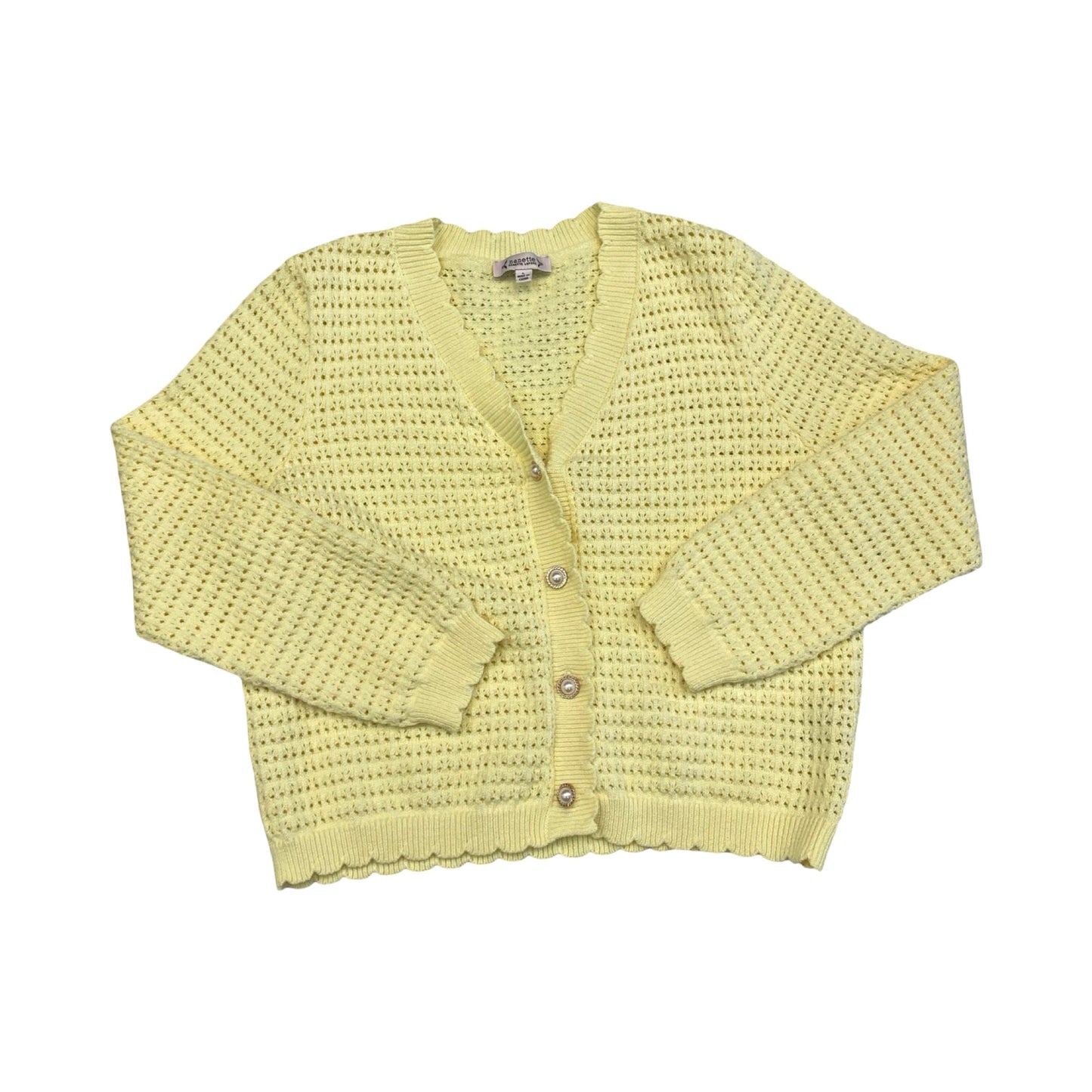 Sweater Cardigan By Nanette By Nanette Lepore In Yellow, Size:L